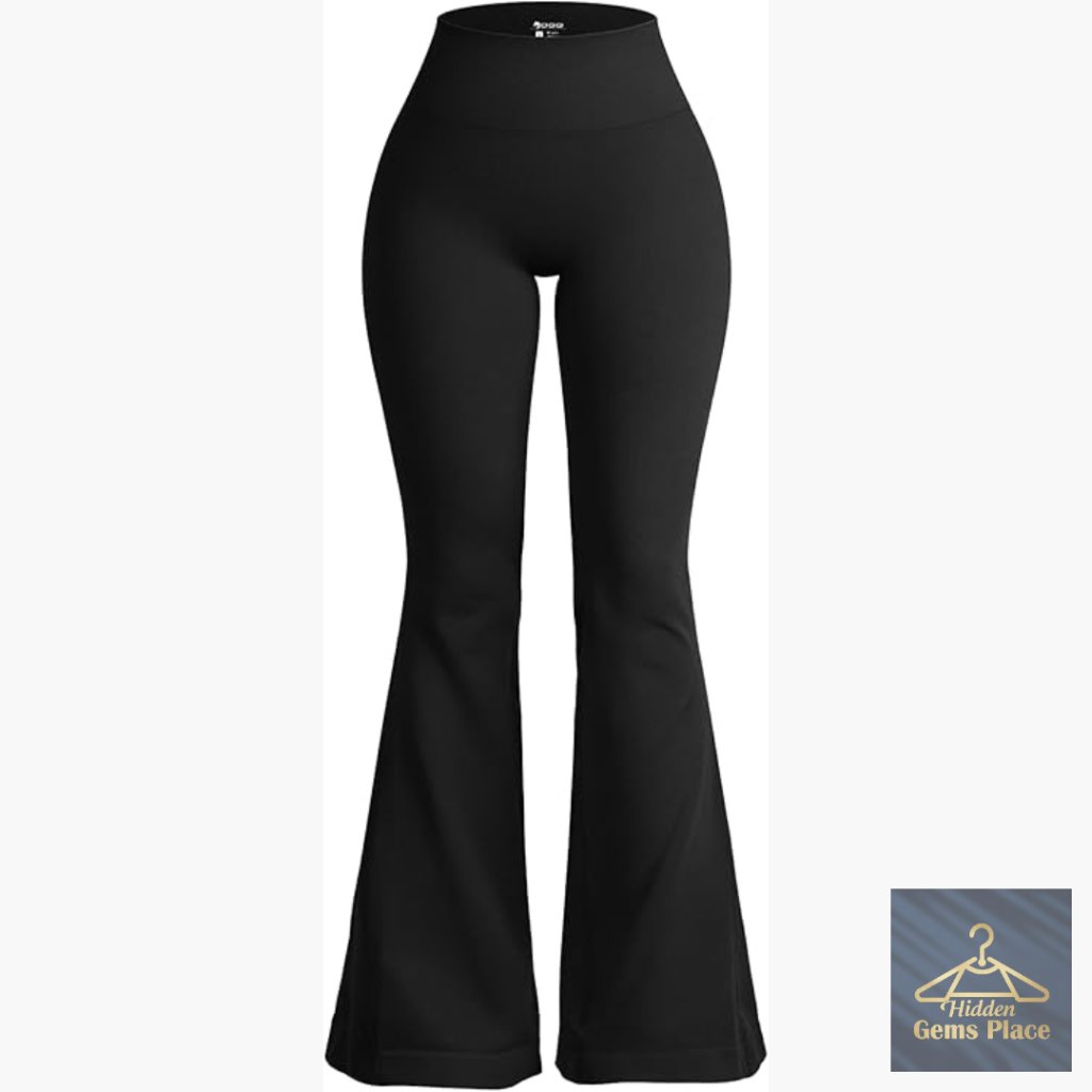 High Waisted Flared Yoga Leggings Stretchy Wide Leg Pants